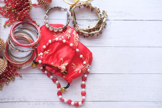 jewelry, pendant and chain on table