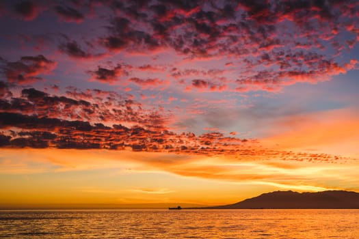 beautiful view sunset sea. High resolution photo