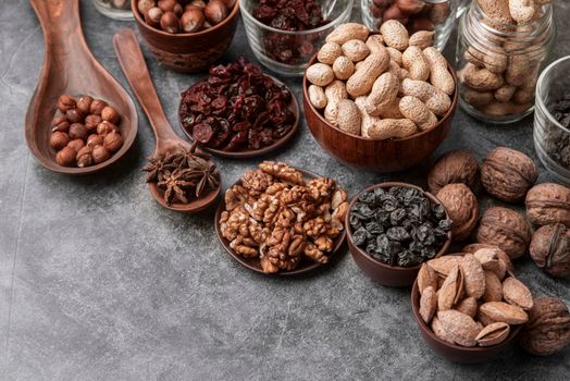 high angle nuts arrangement. Beautiful photo