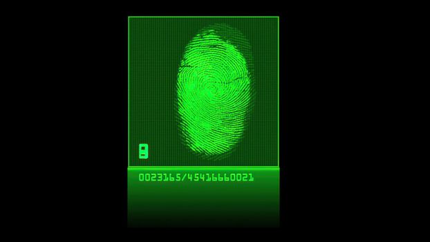 3d illustration - Fingerprint scan 