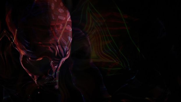 3d illustration - Horror Zombie With Effects, 