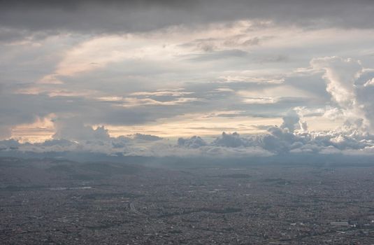 View from the top of Mount Montserrate in Bogota Colombia.