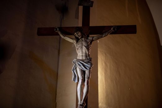 crucifix of jesus in the church of san francesco di terni