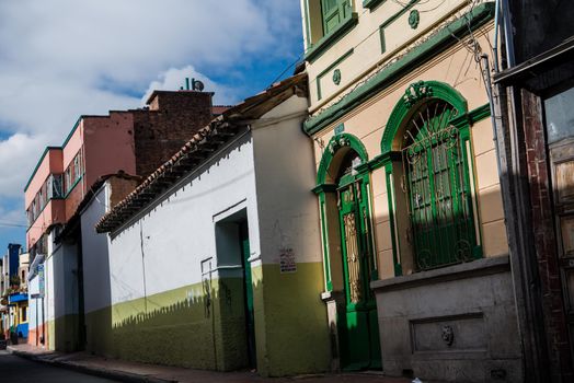 View of neighborhood in Bogota, Colombia, South America.