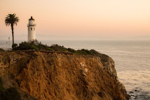 California Point Vincente Lighthouse California at golden hour