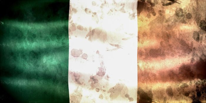 Ireland flag - realistic waving fabric flag