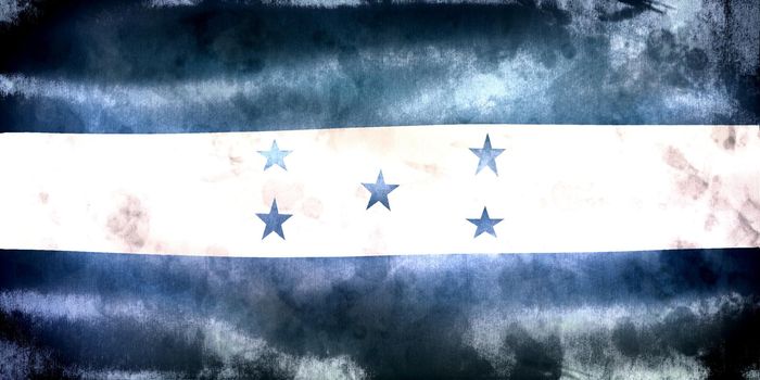 Honduras flag - realistic waving fabric flag