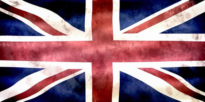 United Kingdom flag - realistic waving fabric flag