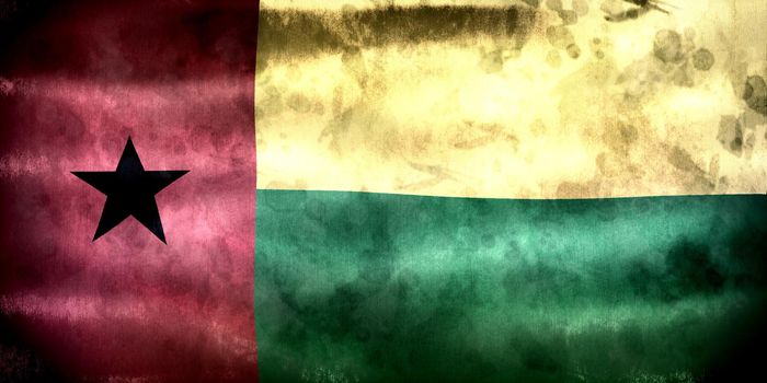 Guinea-Bissau flag - realistic waving fabric flag