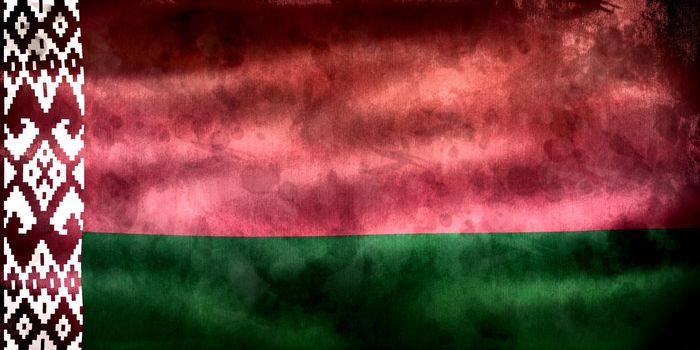 Belarus flag - realistic waving fabric flag