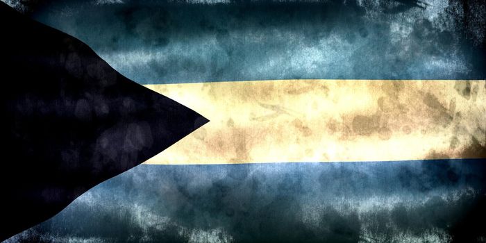 Bahamas flag - realistic waving fabric flag