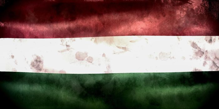 Hungary flag - realistic waving fabric flag