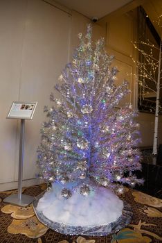 Custom made Christmas tree contest at hotel in Washington DC
