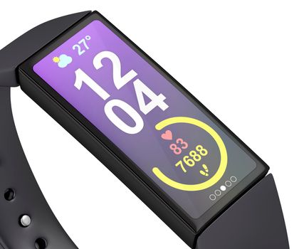 3D illustration of modern fitness tracker