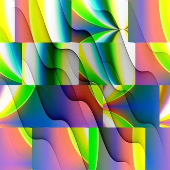 Colorful experimental abstract generative artistic background template