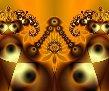 Computer generated abstract colorful fractal artwork for creative design, art, home decoration and entertainment