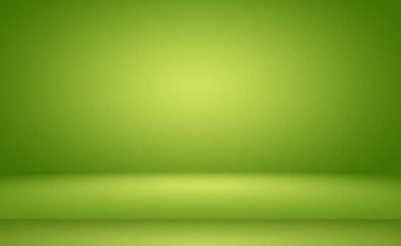 Green gradient abstract background empty room with space for your text and picture