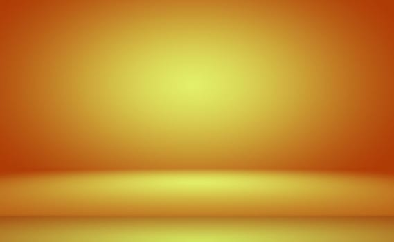 Abstract Luxury Gold yellow gradient studio wall, well use as background,layout,banner and product presentation