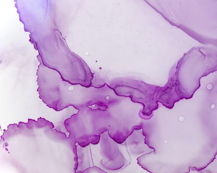 Ethereal Art Texture. Alcohol Ink Wash Background. Lilac Abstract Drop Canvas. Watercolor Flow Effect. Ethereal Paint Pattern. Liquid Ink Wave Wallpaper. Purple Ethereal Paint Texture.