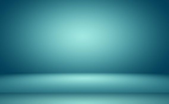 Abstract Luxury gradient Blue background. Smooth Dark blue with Black vignette Studio Banner