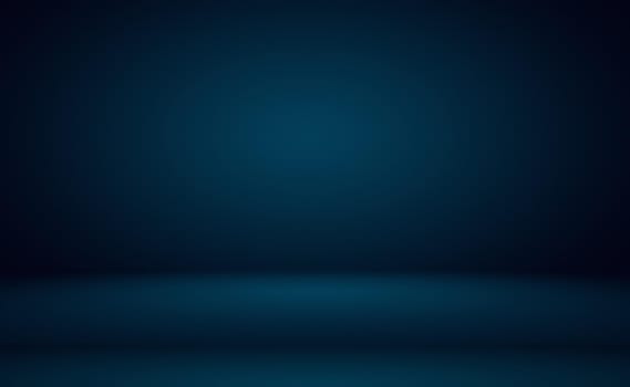 Abstract Luxury gradient Blue background. Smooth Dark blue with Black vignette Studio Banner