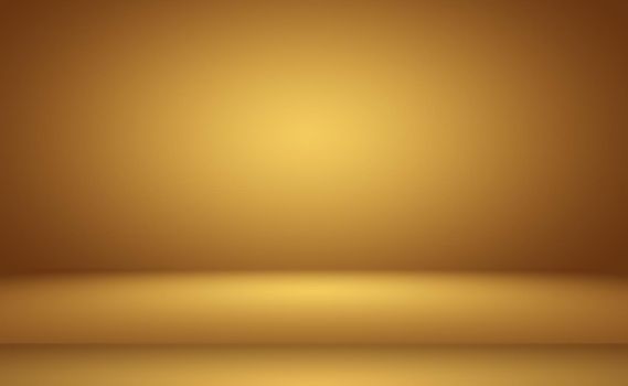 Abstract Luxury Gold yellow gradient studio wall, well use as background,layout,banner and product presentation