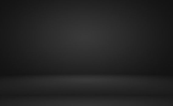 Abstract luxury blur dark grey and black gradient, used as background studio wall for display your products