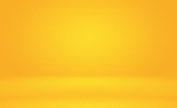 Abstract solid of shining yellow gradient studio wall room background