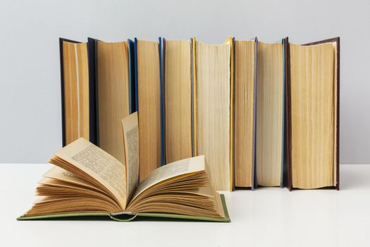 beautiful arrangement different books 4. Resolution and high quality beautiful photo
