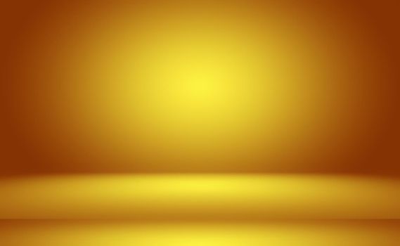 Abstract Luxury Gold yellow gradient studio wall, well use as background,layout,banner and product presentation