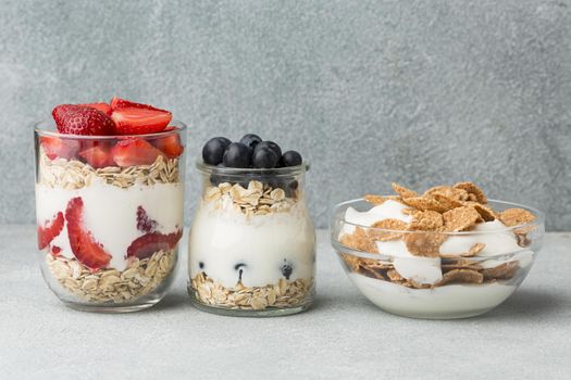 close up breakfast with cereals. Resolution and high quality beautiful photo