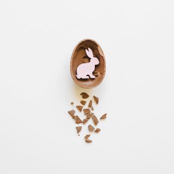 bunny chocolate egg. Resolution and high quality beautiful photo