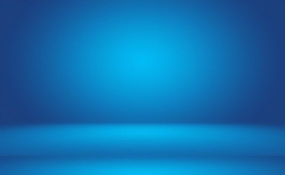 Abstract Luxury gradient Blue background. Smooth Dark blue with Black vignette Studio Banner