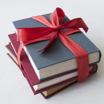 books with red ribbon. Resolution and high quality beautiful photo