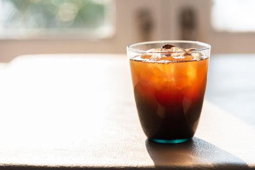 Cola in glass. Drinks and beverage concept. Food and Container theme.