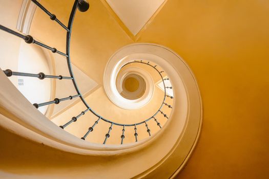 old vintage spiral stairs like snail, architecture