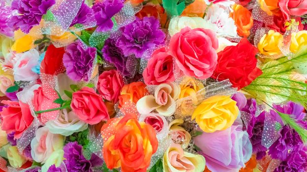 Beautiful bunch of flowers. Nature and Decor concept. Valentines day and Anniversary concept. Natural theme