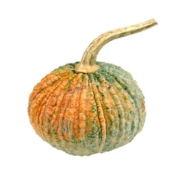 Pumpkin on isolated white background. Food and vegetable concept. Clipping path use