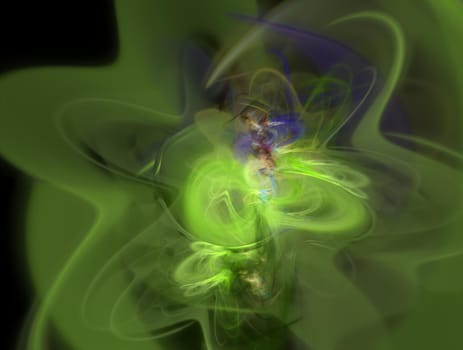 Imaginatory lush fractal texture image abstract background