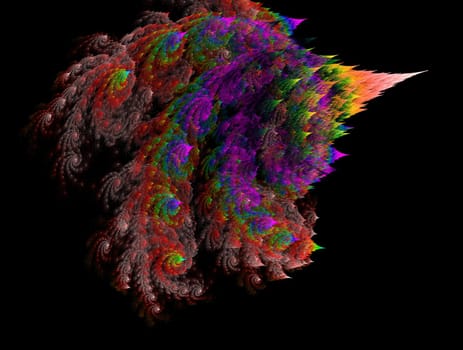 Imaginatory lush fractal texture image abstract background
