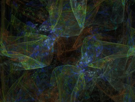 Imaginatory lush fractal texture image abstract background