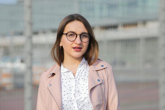 Portrait of a nice girl smiling