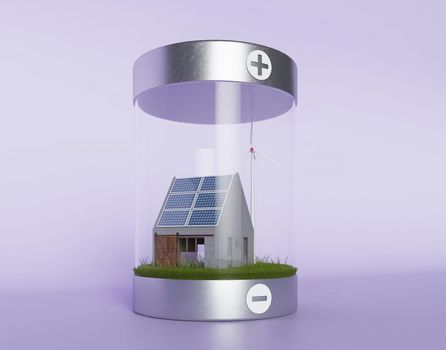 3d solar pannels. High resolution photo