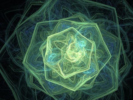 Imaginatory lush fractal texture image abstract background