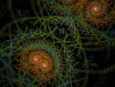 Imaginatory lush fractal texture image abstract background