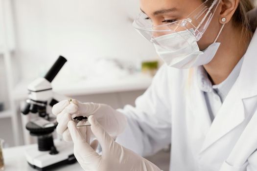 scientist face mask. High resolution photo