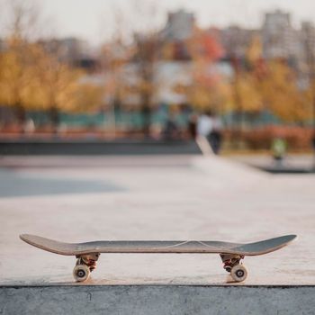 skateboard outdoors skatepark with . High resolution photo