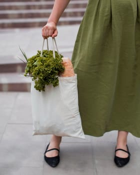 woman carrying shopping bag. High resolution photo