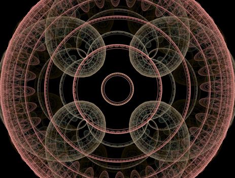 Imaginatory lush fractal texture image abstract background