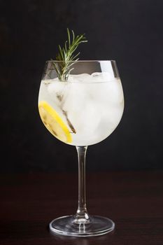 aromatic cocktail glass rosemary. High resolution photo